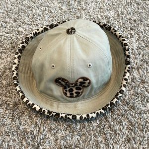 Disney Animal Kingdom Kids Boonie Hat Cap Canvas Leopard Mickey Logo ONE SIZE